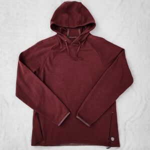 L. L. BEAN Mens Explorer Pullover Hoodie Slightly Fitted Burgundy Pockets Medium